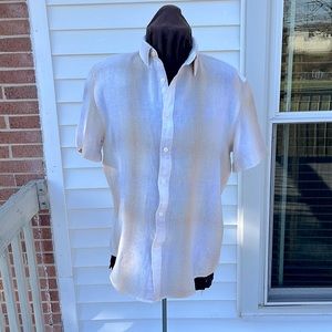 Men’s extra-large, short sleeve linen shirt